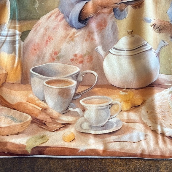 NEW Beatrix Potter Peter Rabbit inspired tea party throw pillow cover nursery - Picture 10 of 13